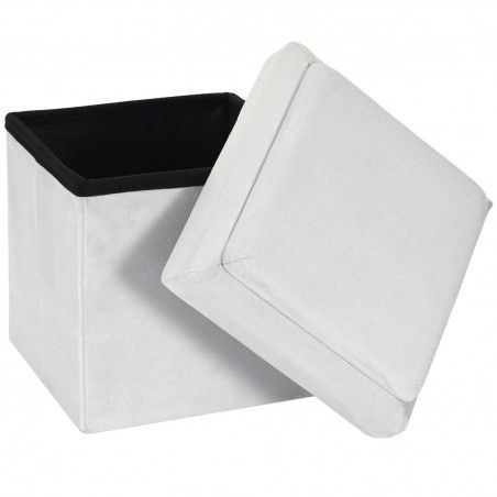 Coffre pouf pliable brique GRIS Home Deco Kids