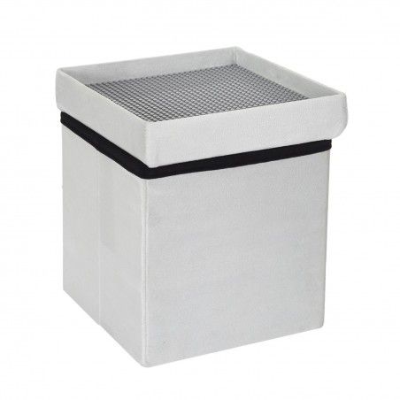 Coffre pouf pliable brique GRIS Home Deco Kids