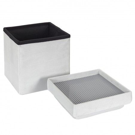 Coffre pouf pliable brique GRIS Home Deco Kids