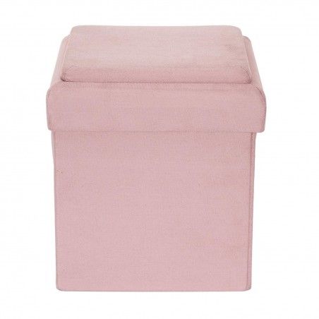 Coffre pouf pliable brique Rose Home Deco Kids