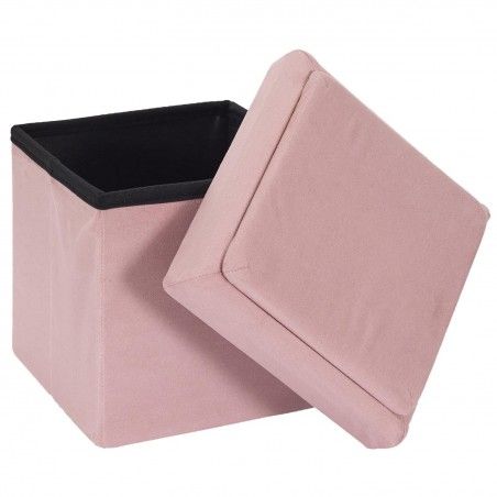 Coffre pouf pliable brique Rose Home Deco Kids