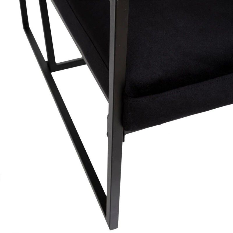 Fauteuil En Velours Agatha Noir Atmosphera