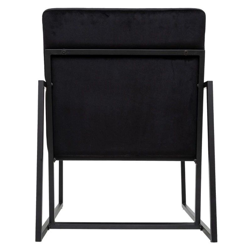 Fauteuil En Velours Agatha Noir Atmosphera