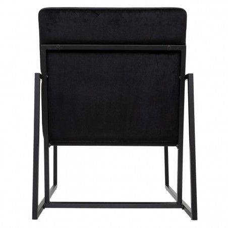 Fauteuil En Velours Agatha Noir Atmosphera