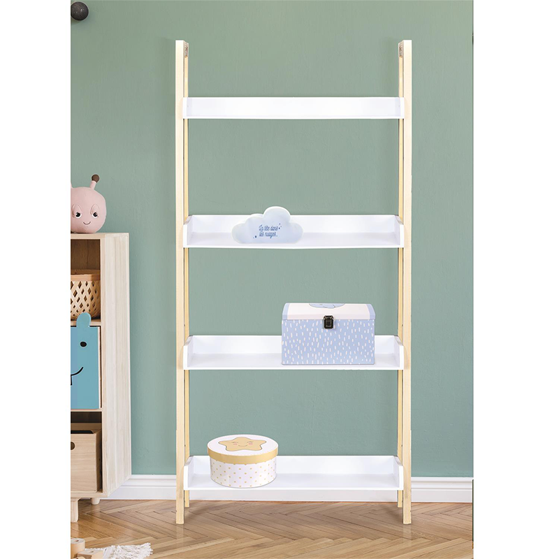 Etagère 4 Niveaux Bois 117cm Blanc Home Deco Factory