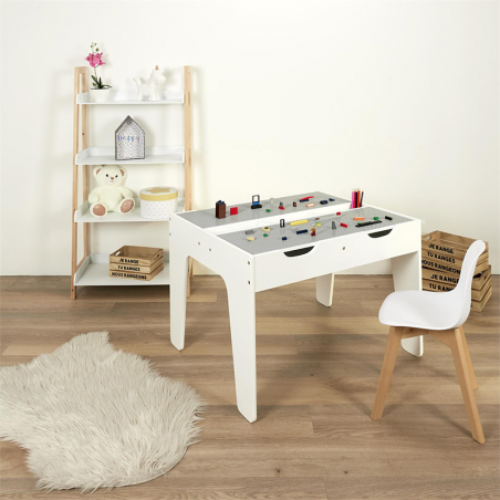 Etagère 4 Niveaux Bois 117cm Blanc Home Deco Factory