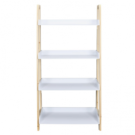 Etagère 4 Niveaux Bois 117cm Blanc Home Deco Factory