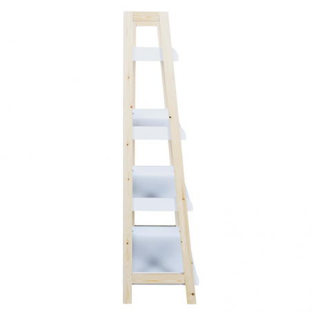 Etagère 4 Niveaux Bois 117cm Blanc Home Deco Factory