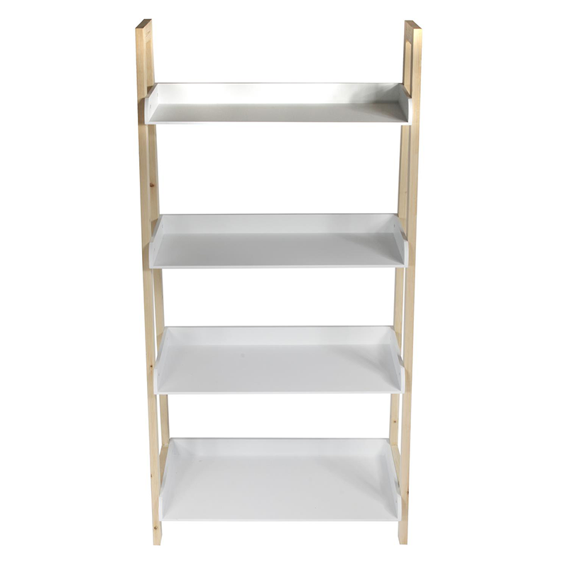 Etagère 4 Niveaux Bois 117cm Blanc Home Deco Factory