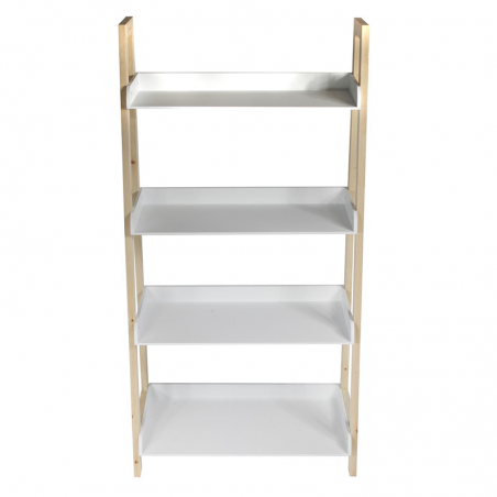 Etagère 4 Niveaux Bois 117cm Blanc Home Deco Factory