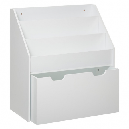 Bibliothèque Bac Roulettes Blanc Atmosphera