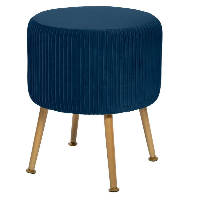 Tabouret et fauteuil plissé Solaro Bleu Atmosphera