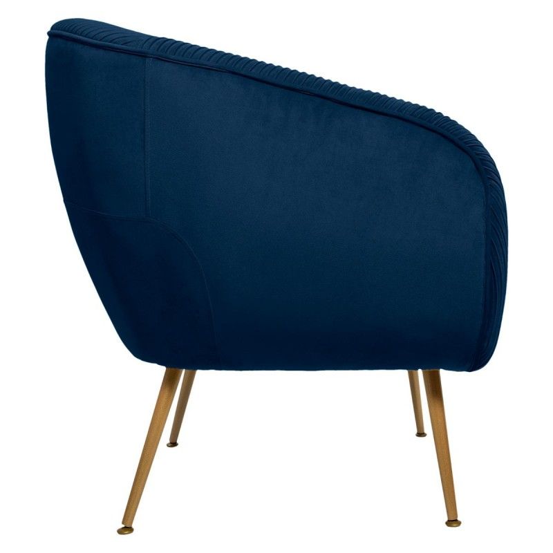 Tabouret et fauteuil plissé Solaro Bleu Atmosphera