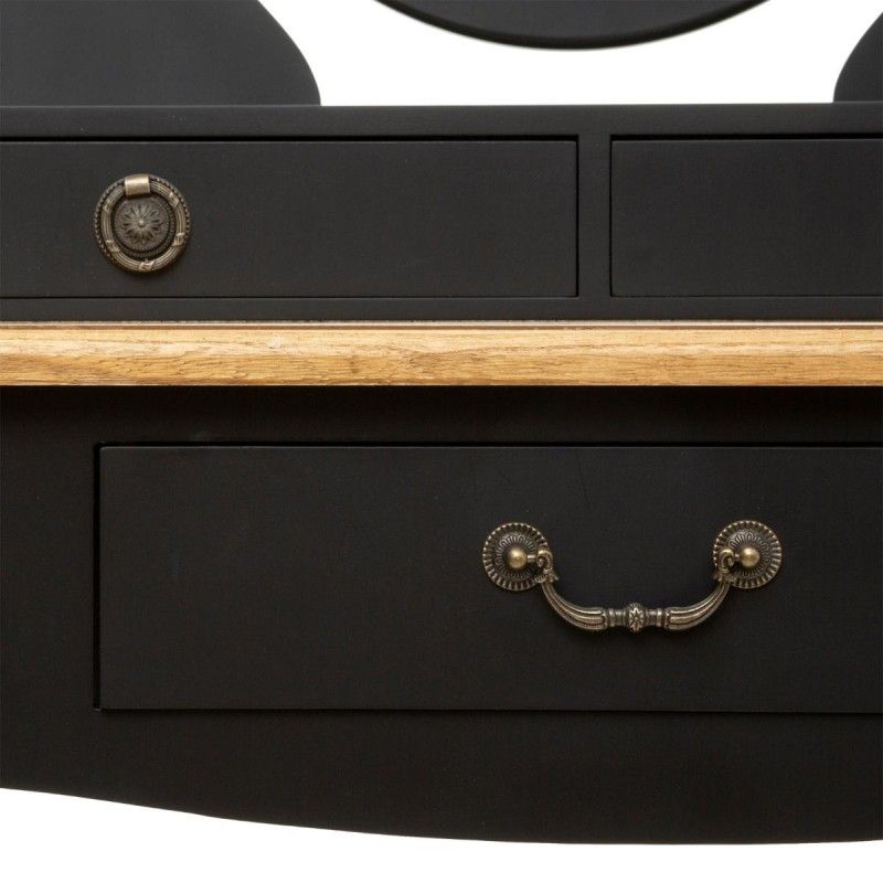 Coiffeuse Avec Tiroir Chrysa Noir H 136 Cm Atmosphera