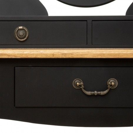 Coiffeuse Avec Tiroir Chrysa Noir H 136 Cm Atmosphera