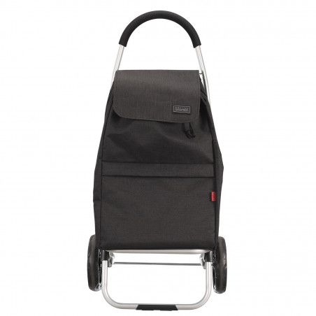 Chariot shopping 2 roues Noir Home Deco Factory