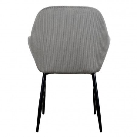 Lot De 2 Fauteuils En Velours Côtelé Giulia Gris Home Deco Factory