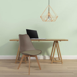 Lot de 4 Chaises Avec Coussin Taupe Home Deco Factory 2