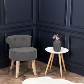 Fauteuil Eleonor Gris Home Deco Factory 2