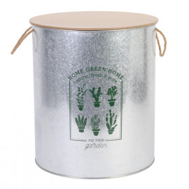 Lot De 2 Poubelles Coffre Métal Home Deco Factory 2