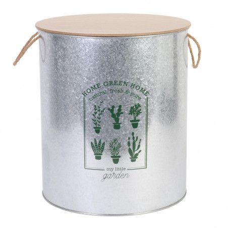 Lot De 2 Poubelles Coffre Métal Home Deco Factory