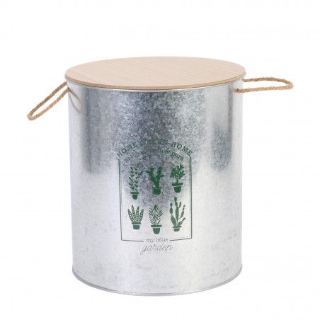 Lot De 2 Poubelles Coffre Métal Home Deco Factory