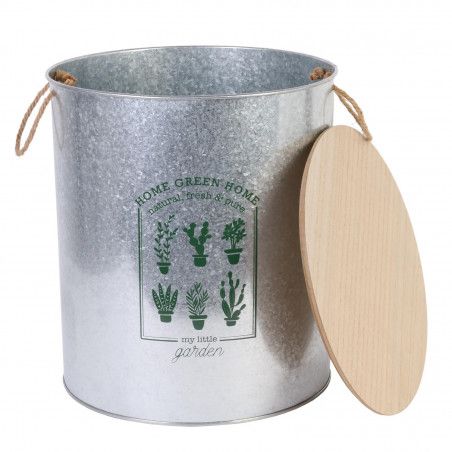 Lot De 2 Poubelles Coffre Métal Home Deco Factory