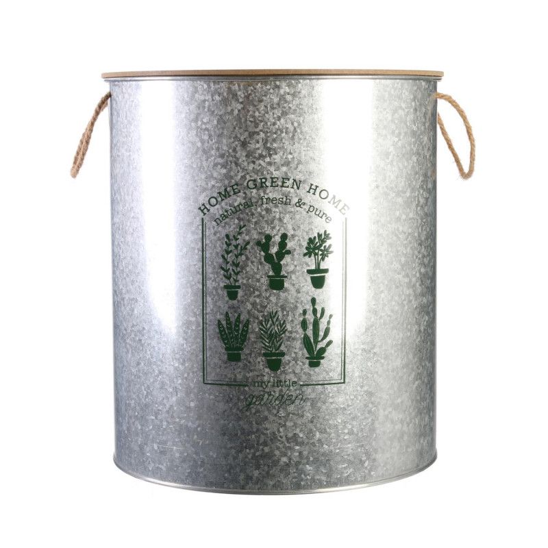 Lot De 2 Poubelles Coffre Métal Home Deco Factory