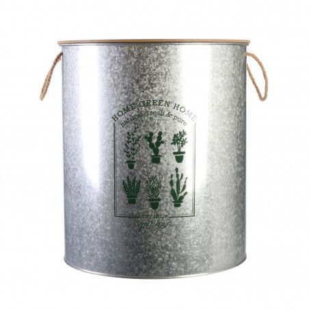 Lot De 2 Poubelles Coffre Métal Home Deco Factory