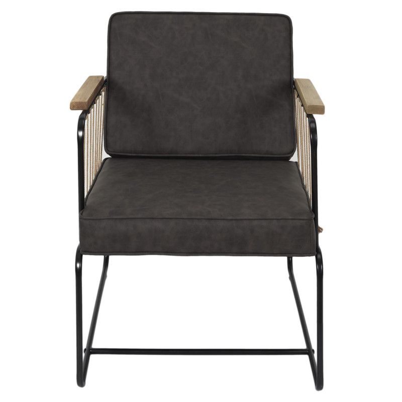 Fauteuil Benson Marron Home Deco Factory