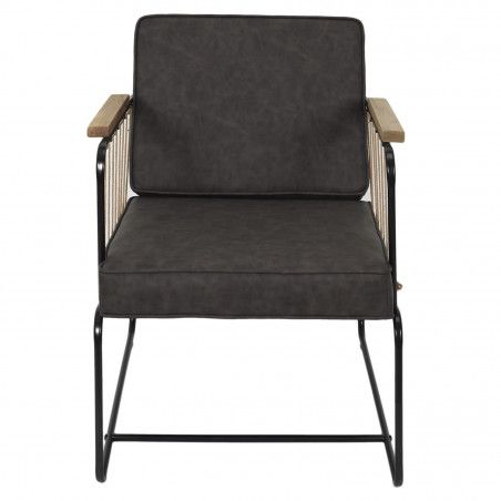 Fauteuil Benson Marron Home Deco Factory