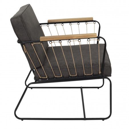 Fauteuil Benson Marron Home Deco Factory