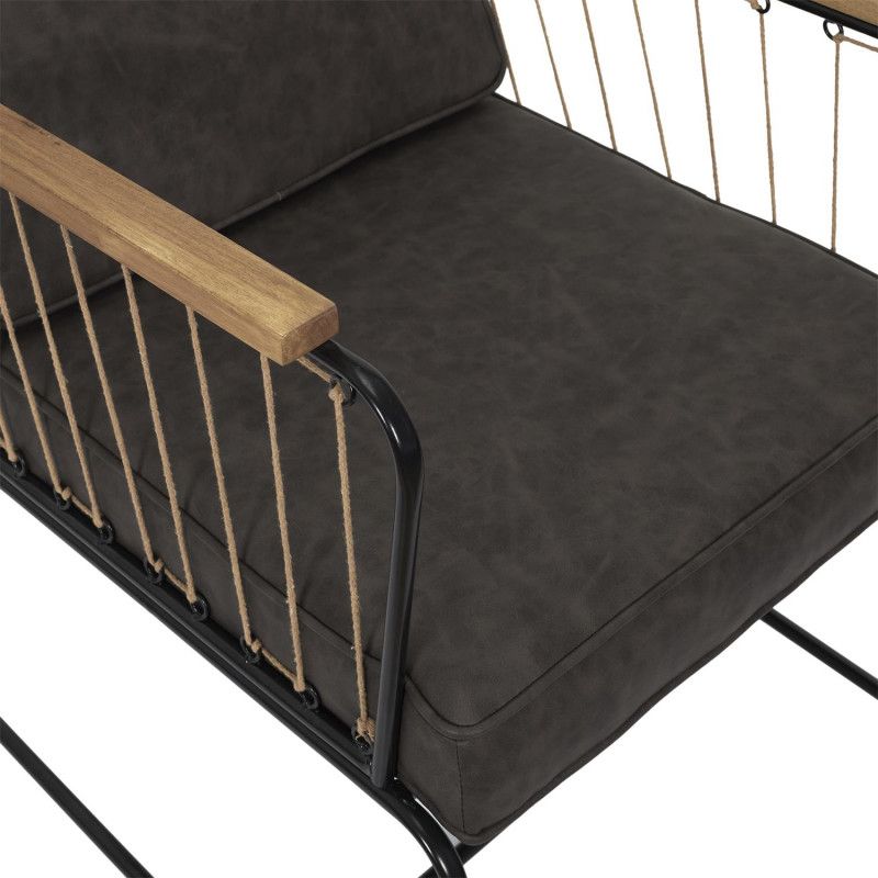 Fauteuil Benson Marron Home Deco Factory