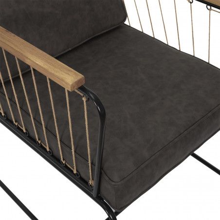 Fauteuil Benson Marron Home Deco Factory