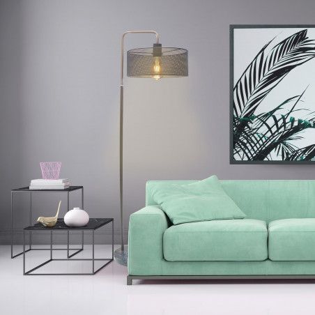 Lampadaire Moderne Perfore Gris Home Deco Factory