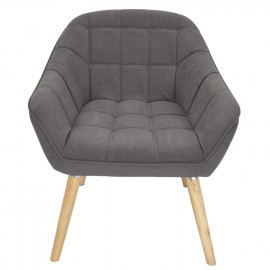 Fauteuil Magnus Gris Home Deco Factory 2