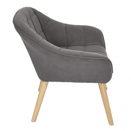 Fauteuil Magnus Gris Home Deco Factory