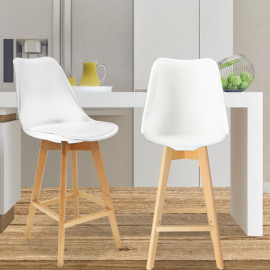 Chaise de bar Noire en bois et plastique 2