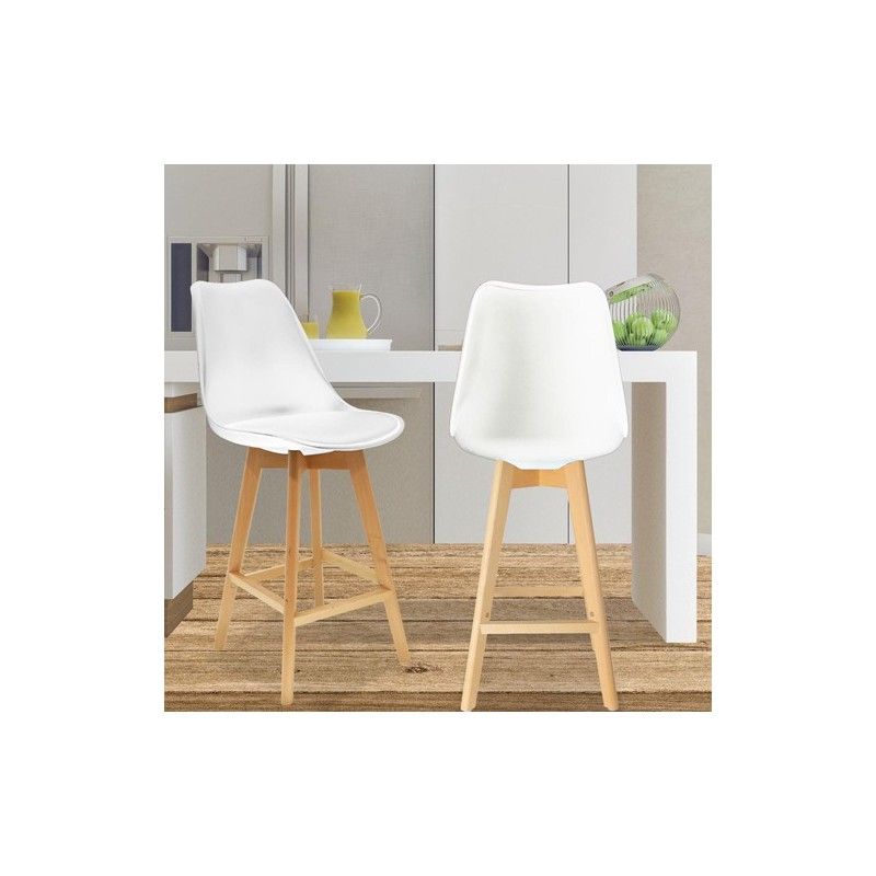 Chaise de bar Noire en bois et plastique