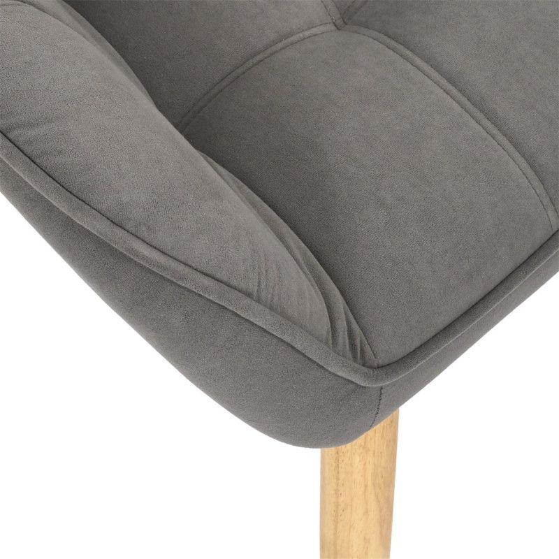 Fauteuil Magnus Gris Home Deco Factory