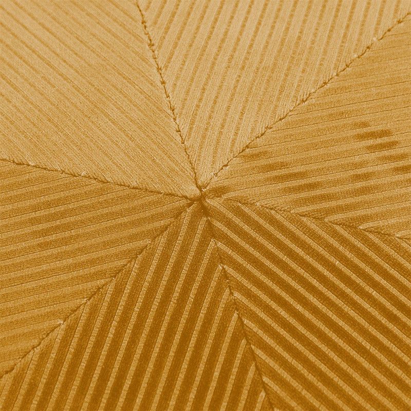 Pouf Velours Côtelé Giulia Jaune Home Deco Factory