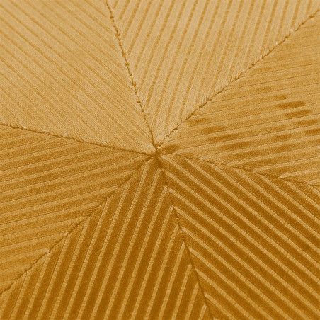 Pouf Velours Côtelé Giulia Jaune Home Deco Factory