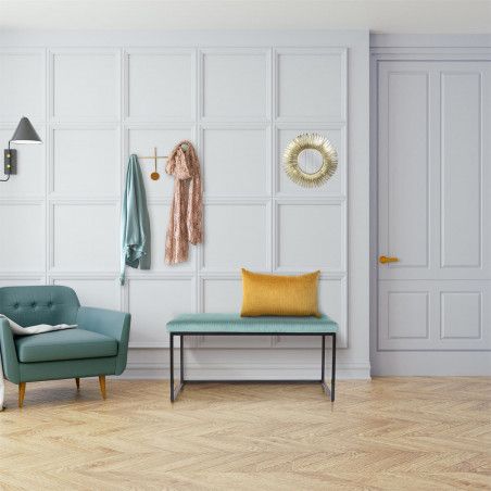 Banc Giulia Bleu Velours Cotele Home Deco Factory
