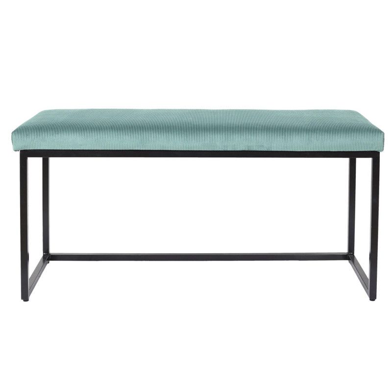 Banc Giulia Bleu Velours Cotele Home Deco Factory