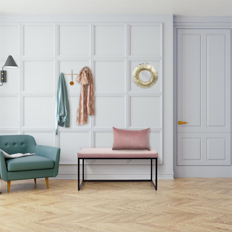 Banc Giulia Rose Velours Côtelé Home Deco Factory