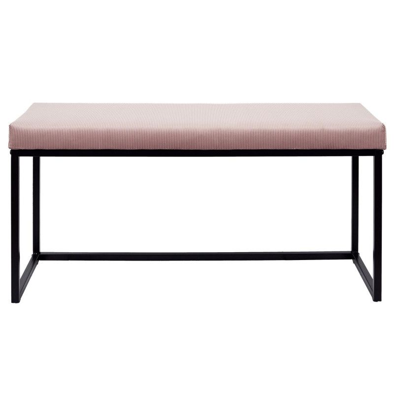 Banc Giulia Rose Velours Côtelé Home Deco Factory