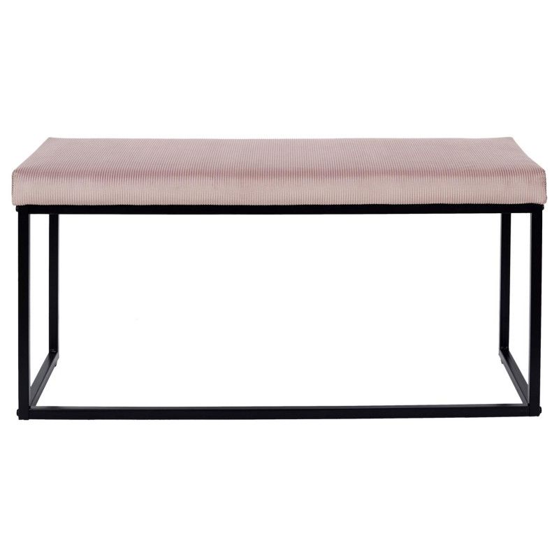 Banc Giulia Rose Velours Côtelé Home Deco Factory