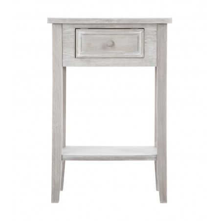 Table De Chevet Charme En Bois Naturel Atmosphera