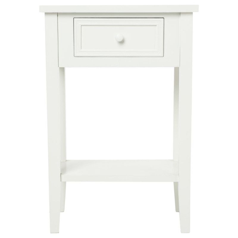 Table De Chevet Charme En Bois Blanc Atmosphera