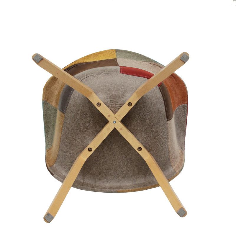 Lot De 2 Fauteuils Patchwork Louisiane Multicolore Home Deco Factory